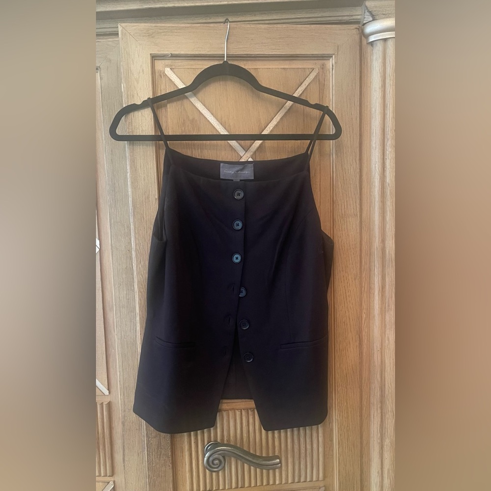 Anthropologie (Sunday in Brooklyn) Black Button-Down Top